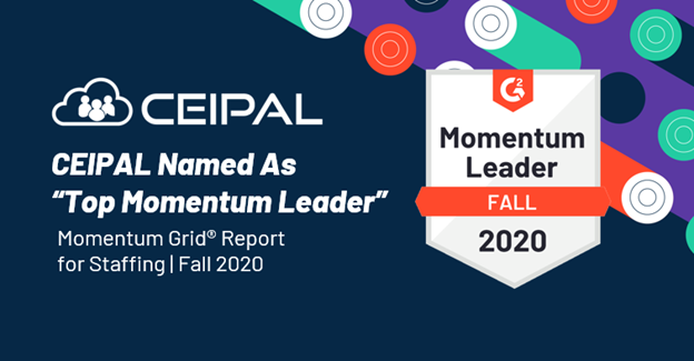 CEIPAL Named “Top Momentum Leader” for Staffing Software by G2